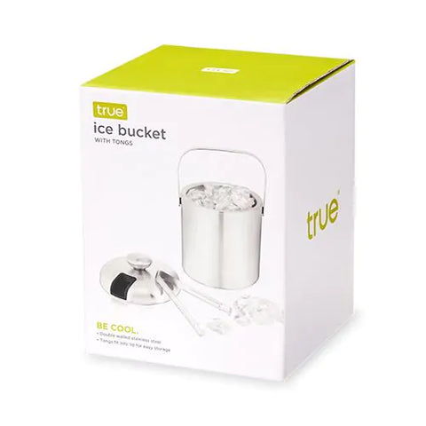 True Brands Ice Bucket with Tongs