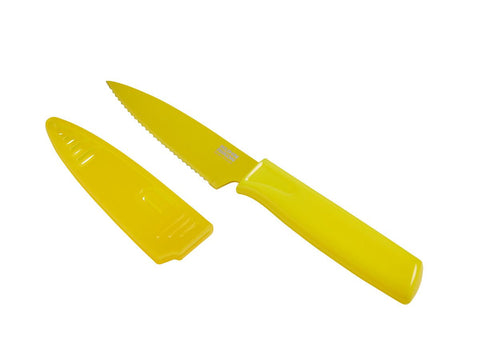 Kuhn Rikon Colori Serrated Paring Knife- Yellow