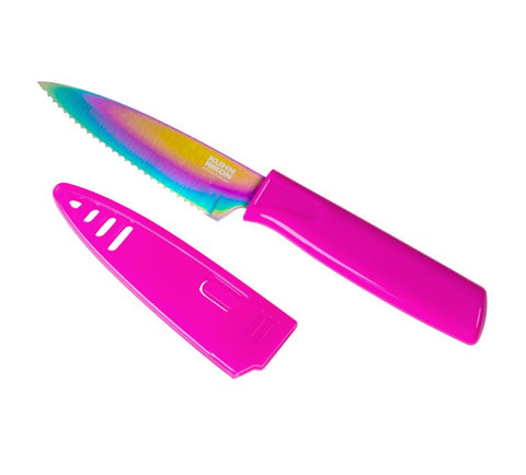 Kuhn Rikon Colori Serrated Paring Knife- Rainbow