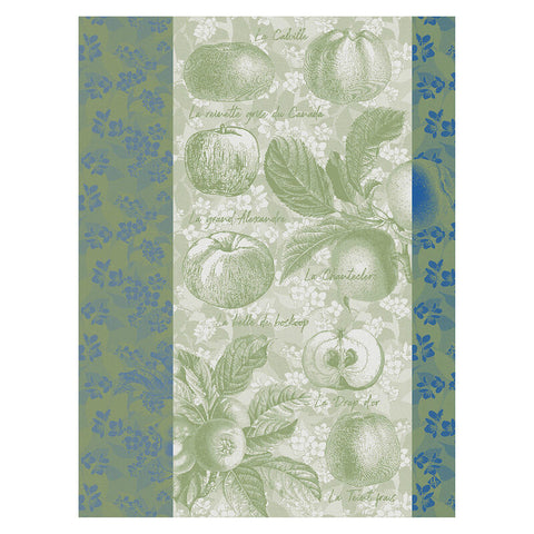 Le Jacquard Français- Pommes Green Cotton Tea Towel