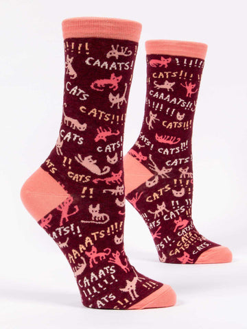 Blue Q Women's Crew Socks - Cats!