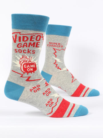 Blue Q Men's Crew Socks - Video Game