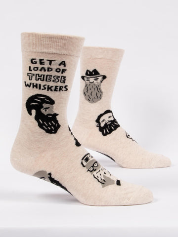 Blue Q Men's Crew Socks - Get a Load of Those Whiskers