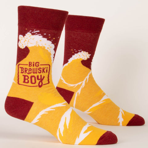 Blue Q Men's Crew Socks - Big Brewski Boy