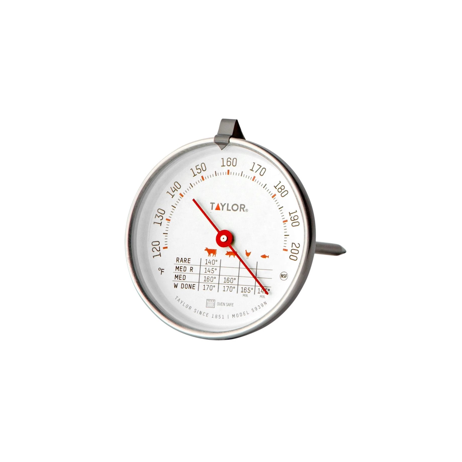 BBQ Smoker Thermometer - 3 Black Dial